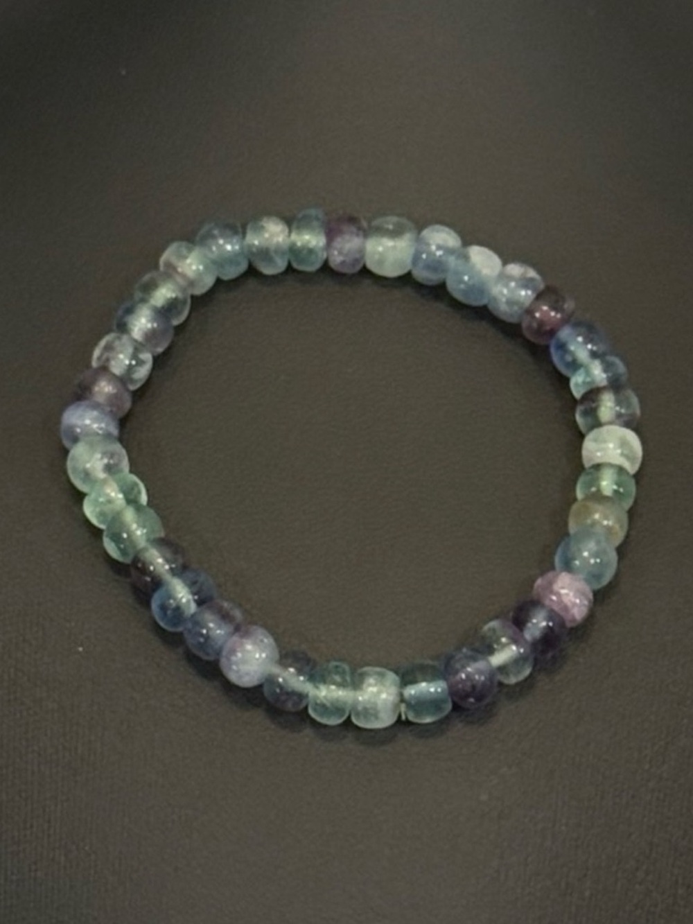 UV Reactive Fluorite Reiki Crystal Beaded Bracelet